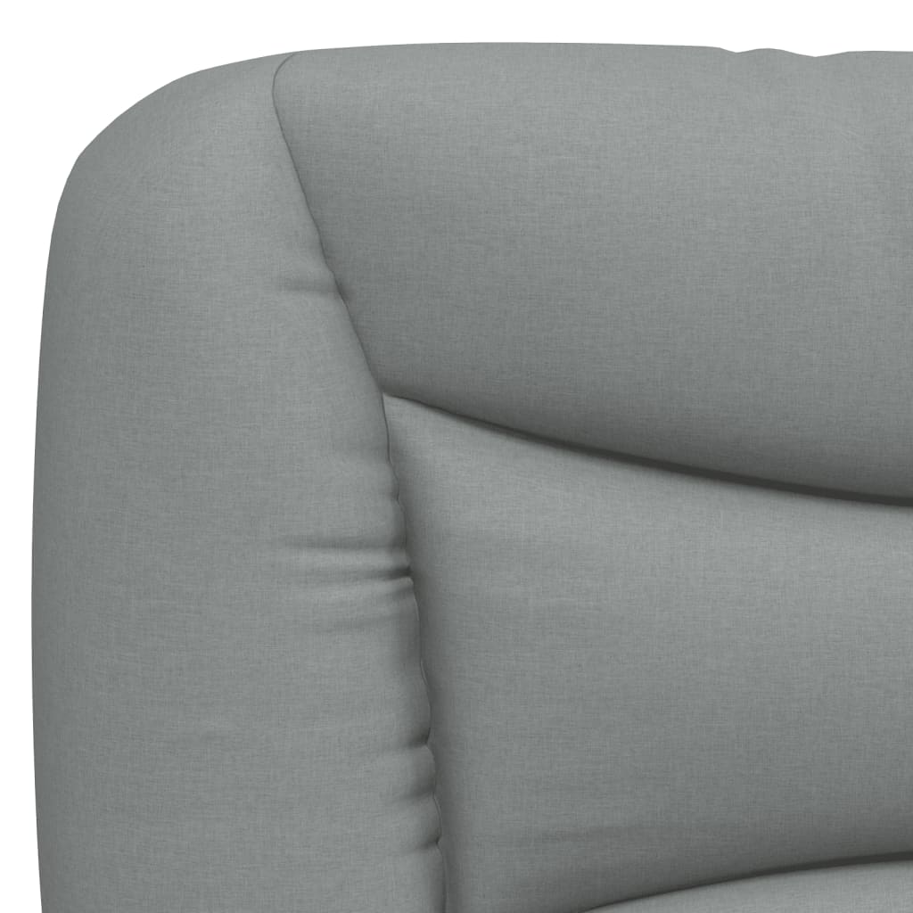 vidaXL Bedframe met LED zonder matras "Hvar" 80x200 cm stof lichtgrijs