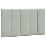 vidaXL Bedframe met LED zonder matras "Hanko"  fluweel lichtgrijs 80x200 cm