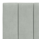vidaXL Bedframe met LED zonder matras "Hanko"  fluweel lichtgrijs 80x200 cm