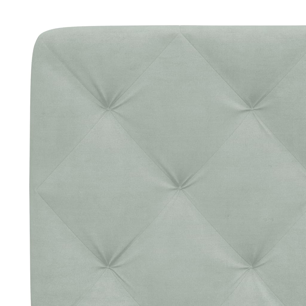 vidaXL Bedframe met LED zonder matras fluweel lichtgrijs 80x200 cm