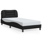 vidaXL Bedframe met LED zonder matras "Hvar" zwart 80x200 cm