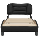 vidaXL Bedframe met LED zonder matras "Hvar" zwart 80x200 cm