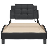 vidaXL Bedframe met LED zonder matras "Zadar" zwart 80x200 cm