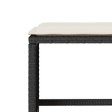 vidaXL 6-delige Loungeset met kussens poly rattan zwart