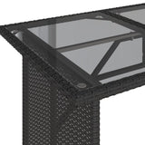 vidaXL 6-delige Loungeset met kussens poly rattan zwart