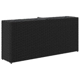 vidaXL Plantenbakken met 2 potten 2 st 90x20x40 cm poly rattan zwart
