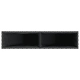 vidaXL Plantenbakken met 2 potten 2 st 90x20x40 cm poly rattan zwart