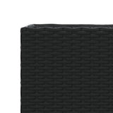 vidaXL Plantenbakken met 2 potten 2 st 90x20x40 cm poly rattan zwart