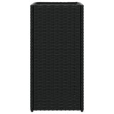 vidaXL Plantenbakken 2 st 30x30x60 cm poly rattan zwart