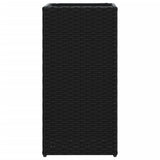 vidaXL Plantenbakken 2 st 30x30x60 cm poly rattan zwart
