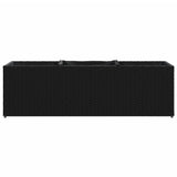 vidaXL Plantenbakken met 3 potten 2 st 105x30x32 cm poly rattan zwart