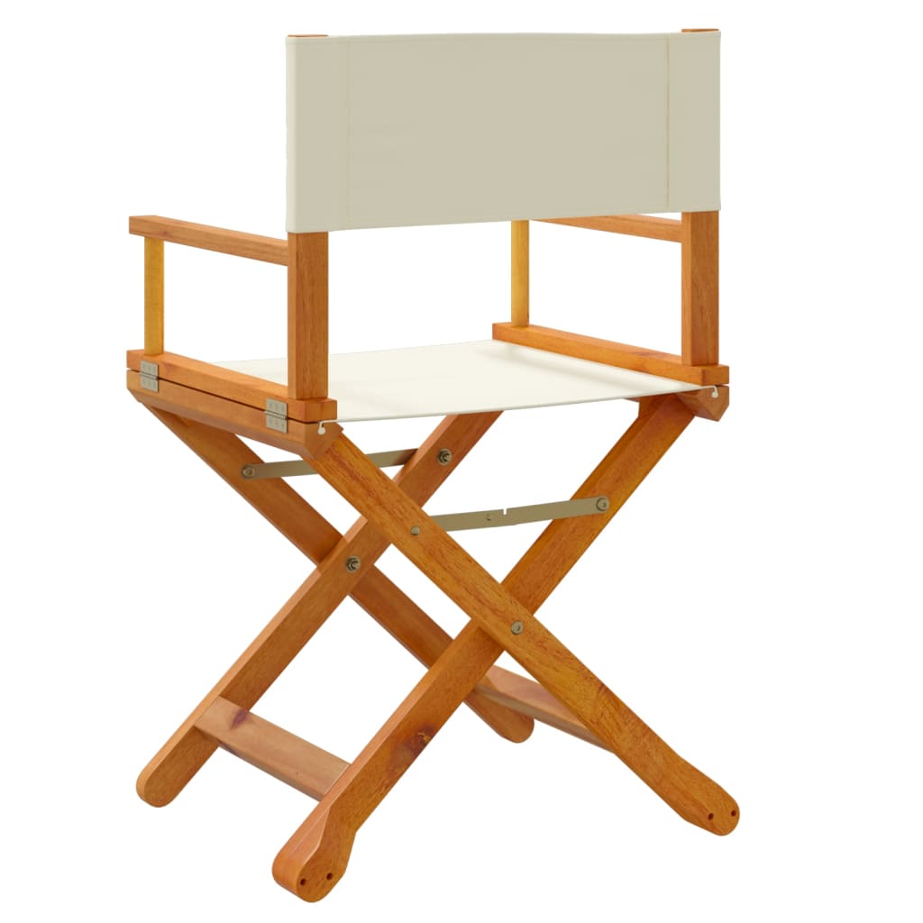vidaXL Tuinstoelen 4 st inklapbaar stof crèmewit