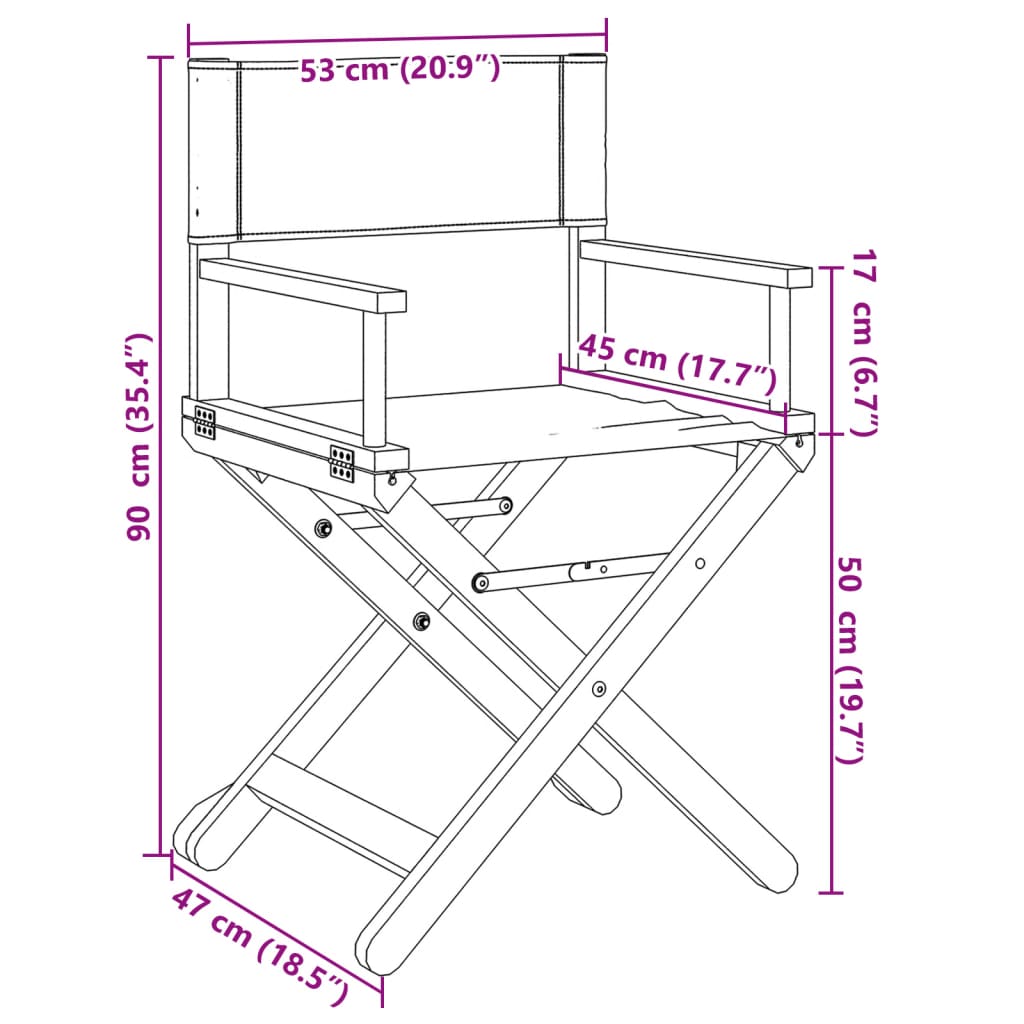 vidaXL Tuinstoelen 4 st inklapbaar stof crèmewit