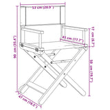 vidaXL Tuinstoelen 4 st inklapbaar stof crèmewit