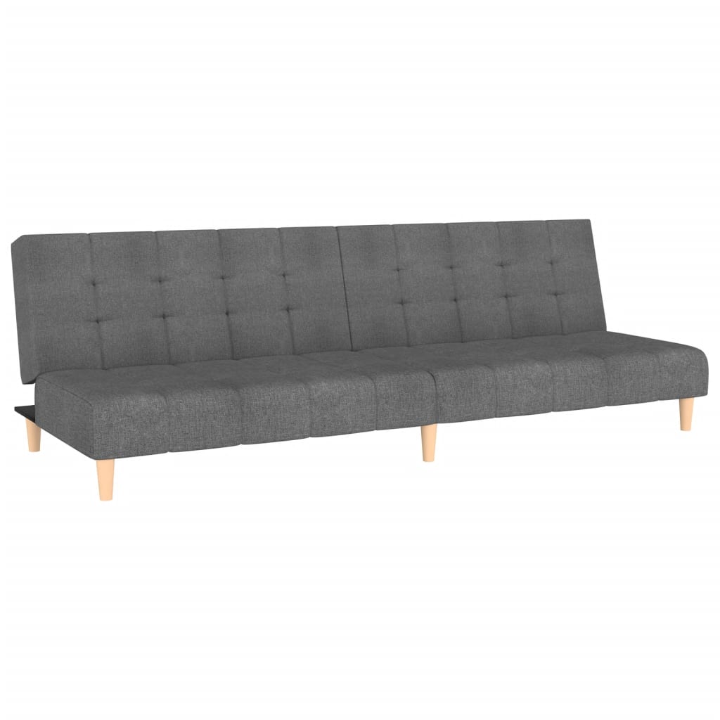 vidaXL 2-Seater Sofa Bed Fabric Light Grey
