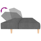 vidaXL 2-Seater Sofa Bed Fabric Light Grey