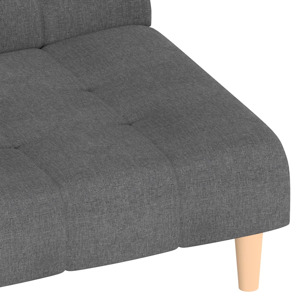 vidaXL 2-Seater Sofa Bed Fabric Light Grey