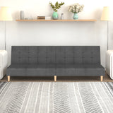 vidaXL 2-Seater Sofa Bed Fabric Light Grey