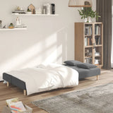 vidaXL 2-Seater Sofa Bed with 2 Pillows Fabric Light Grey