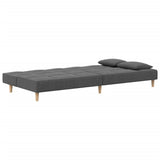 vidaXL 2-Seater Sofa Bed with 2 Pillows Fabric Light Grey