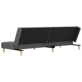 vidaXL 2-Seater Sofa Bed with 2 Pillows Fabric Light Grey