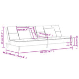 vidaXL 2-Seater Sofa Bed with 2 Pillows Fabric Light Grey