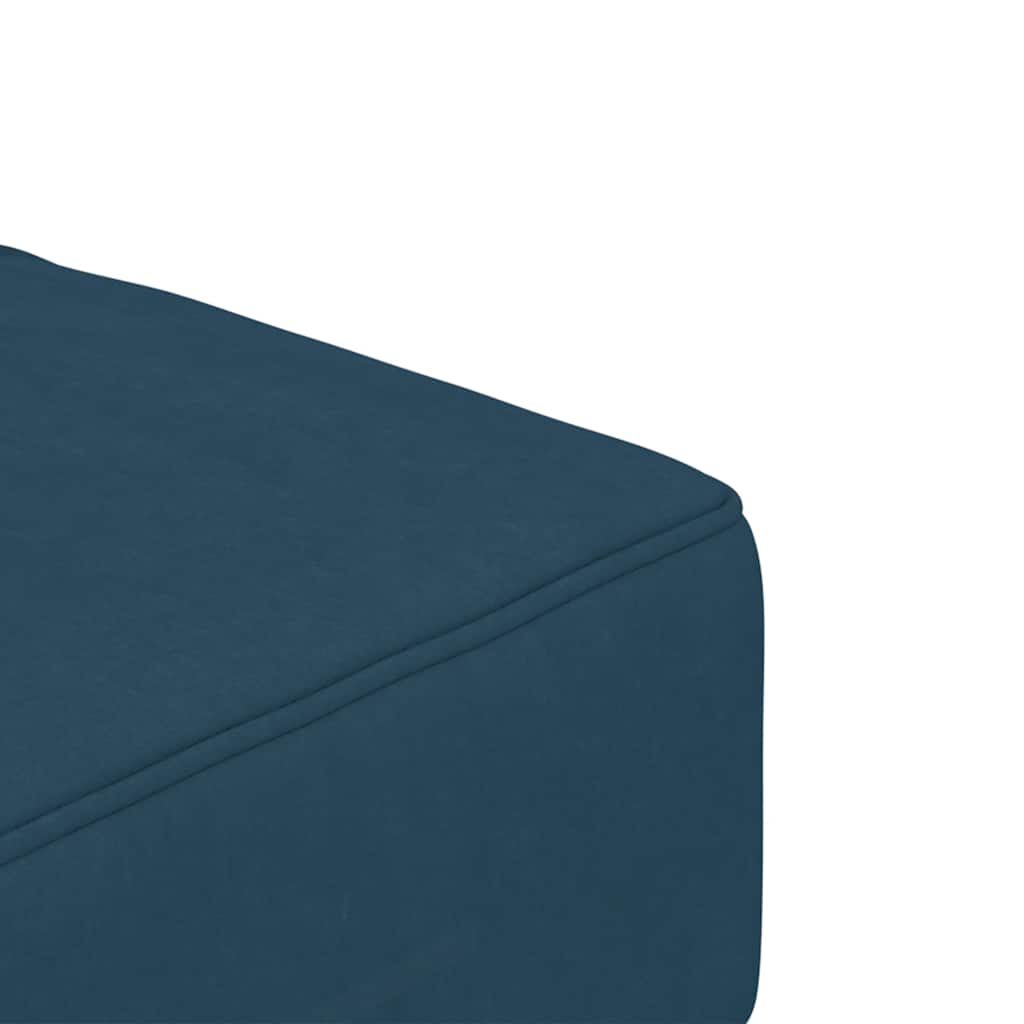 vidaXL Slaapbank 2-zits met 2 kussens fluweel blauw