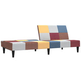 vidaXL Slaapbank 2-zits met voetenbank patchwork stof