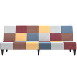 vidaXL Slaapbank 2-zits met voetenbank patchwork stof