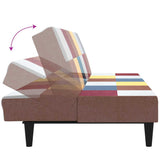 vidaXL Slaapbank 2-zits met voetenbank patchwork stof