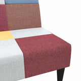 vidaXL Slaapbank 2-zits met voetenbank patchwork stof