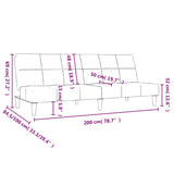 vidaXL Slaapbank 2-zits met voetenbank patchwork stof