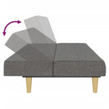 vidaXL Slaapbank 2-zits gris gris