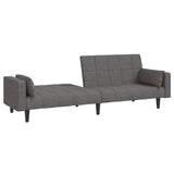 vidaXL 2-Seater Sofa Bed with 2 Pillows Fabric Light Grey