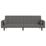 vidaXL 2-Seater Sofa Bed with 2 Pillows Fabric Light Grey