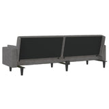 vidaXL 2-Seater Sofa Bed with 2 Pillows Fabric Light Grey