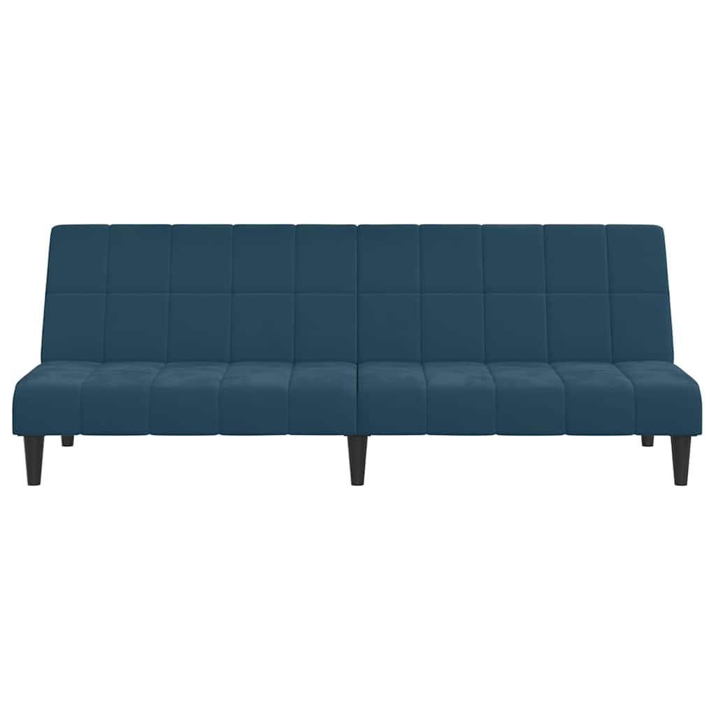 vidaXL Slaapbank 2-zits fluweel blauw