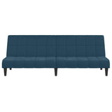 vidaXL Slaapbank 2-zits fluweel blauw