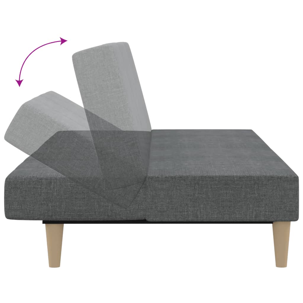 vidaXL Slaapbank 2-zits gris gris