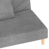 vidaXL 2-Seater Sofa Bed with 2 Pillows Fabric Light Grey