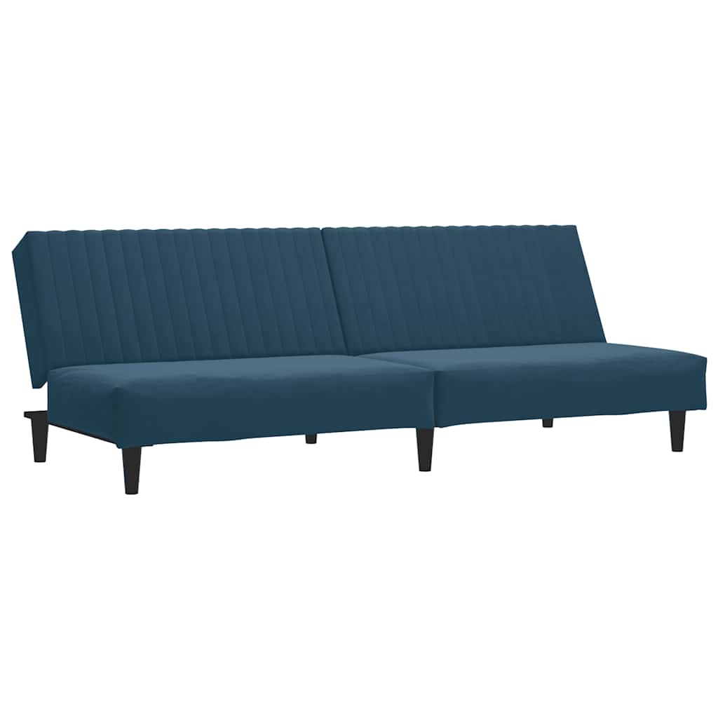 vidaXL Slaapbank 2-zits fluweel blauw