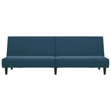 vidaXL Slaapbank 2-zits fluweel blauw
