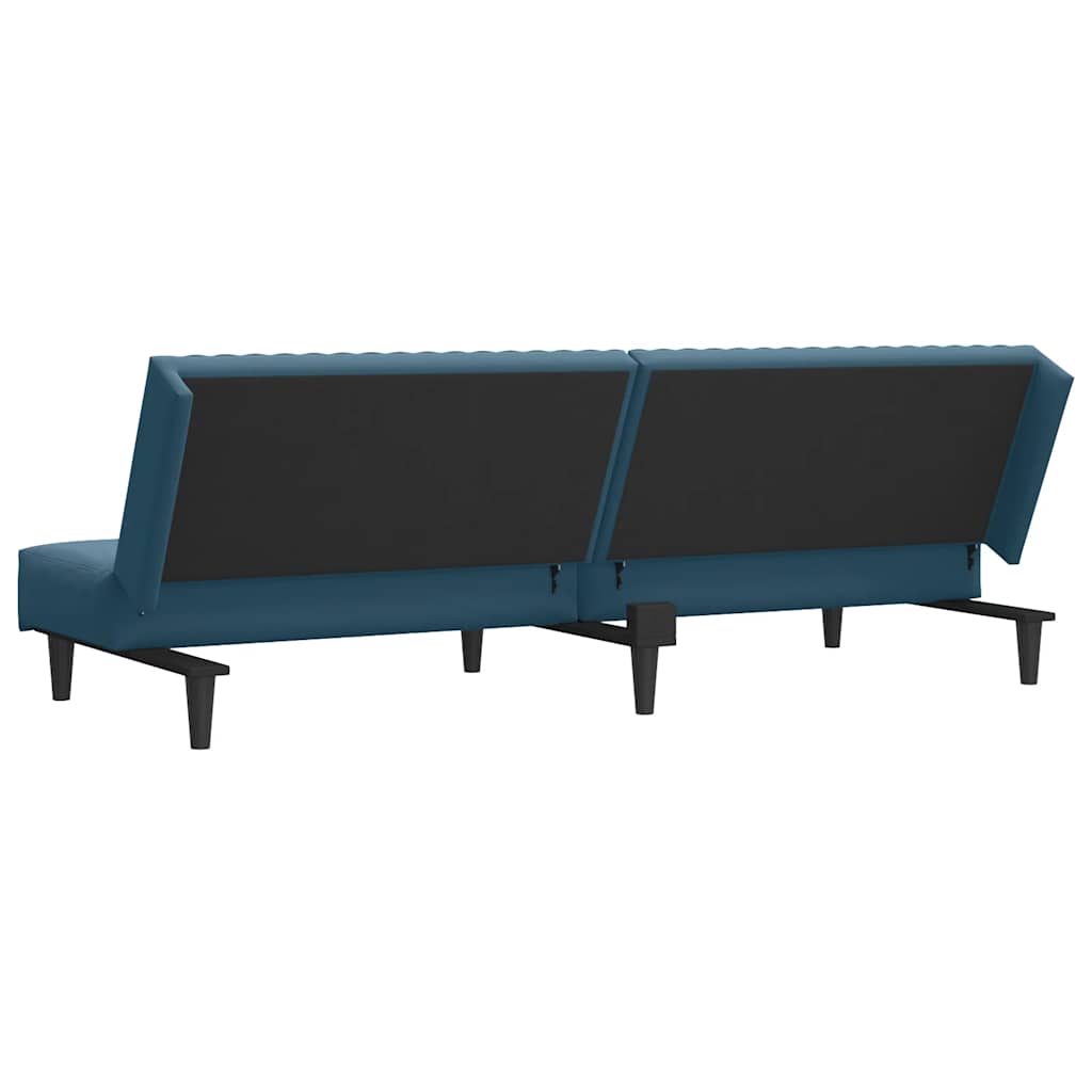 vidaXL Slaapbank 2-zits fluweel blauw
