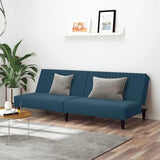 vidaXL Slaapbank 2-zits fluweel blauw