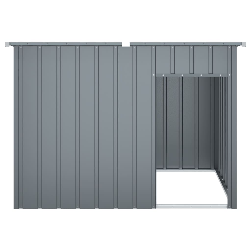 vidaXL Hondenhok met dak 153x91x110 cm staal antracietkleurig