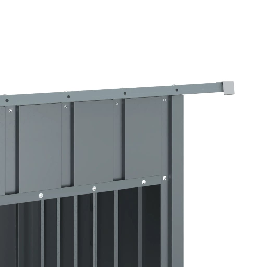 vidaXL Hondenhok met dak 153x91x110 cm staal antracietkleurig