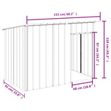 vidaXL Hondenhok met dak 153x91x110 cm staal antracietkleurig