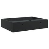 vidaXL Wastafel 50x38x11 cm gegoten mineraal/marmer matzwart