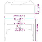 vidaXL Wastafel 50x38x11 cm gegoten mineraal/marmer matzwart