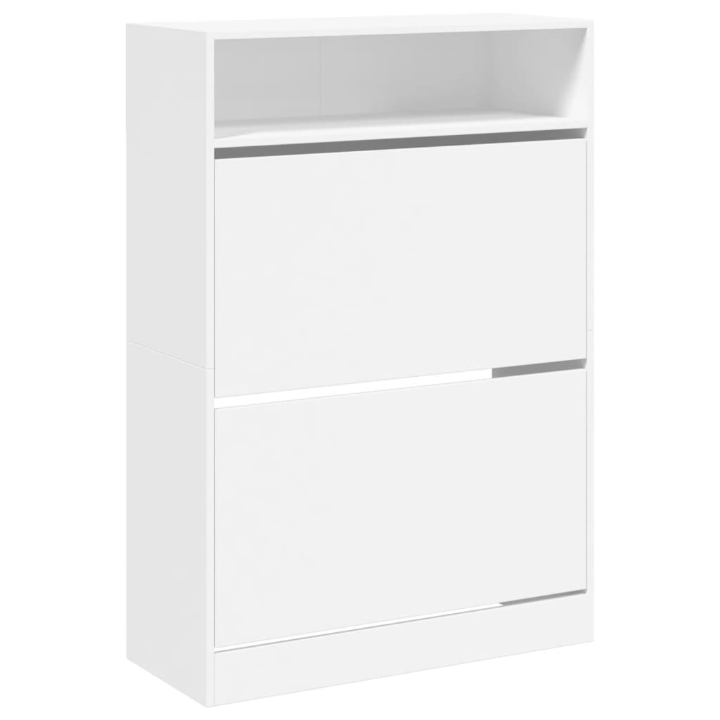 vidaXL Schoenenkast met 2 klaplades 80x34x116 cm wit